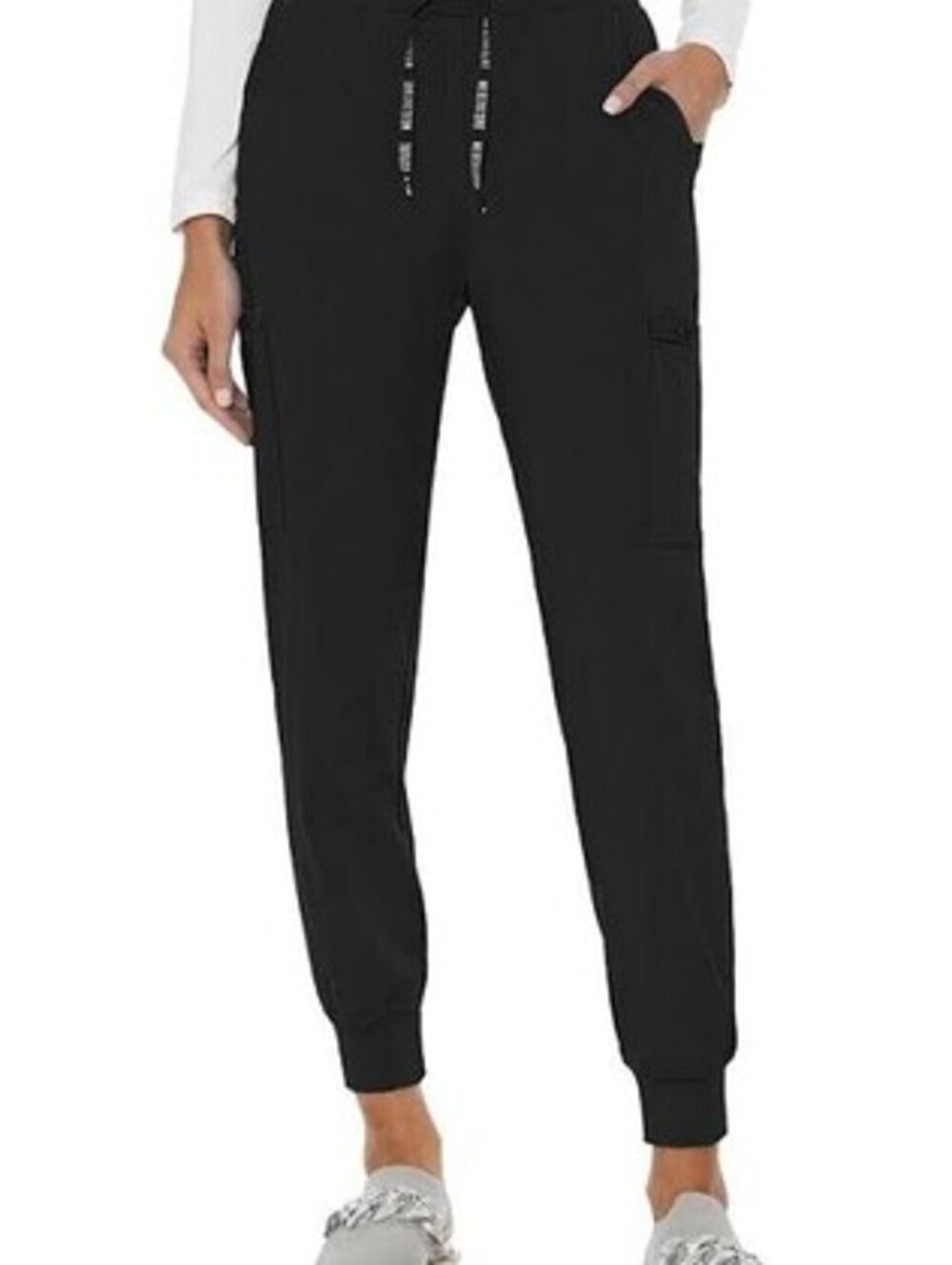 Medcouture Touch #7705P Size M NWT Black Double Cargo Joggers Pants Nurse Docto